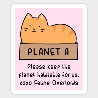 Orange Cat - Habitable Planet (Blossom Pink) Magnet